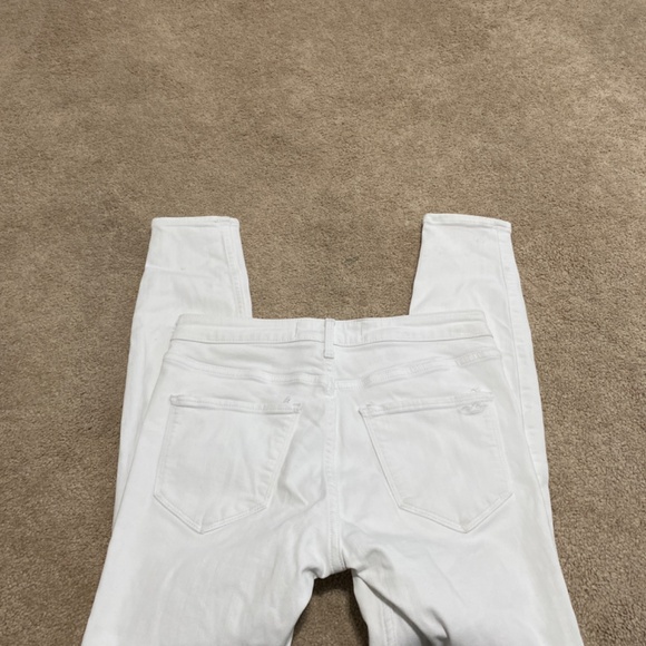 Hollister denim jeans white 28w 7 7r skinny women’s jeans - Picture 5 of 6